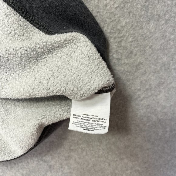 Nike Sweatshirt Mens Large Gray Crewneck Pullover Fleece Lined Cotton Blend Dark - Picture 6 of 8